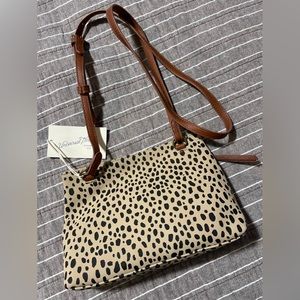 Tan and Black Leopard Print Purse